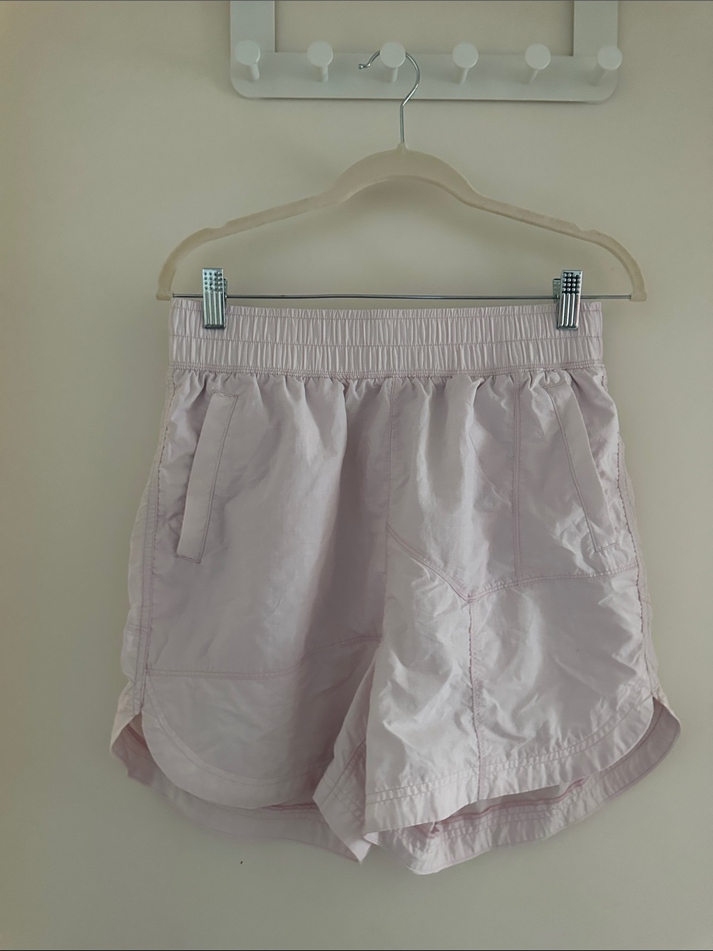 FP Movement by Free People Pale Pink Athletic Shorts with Elastic Waist